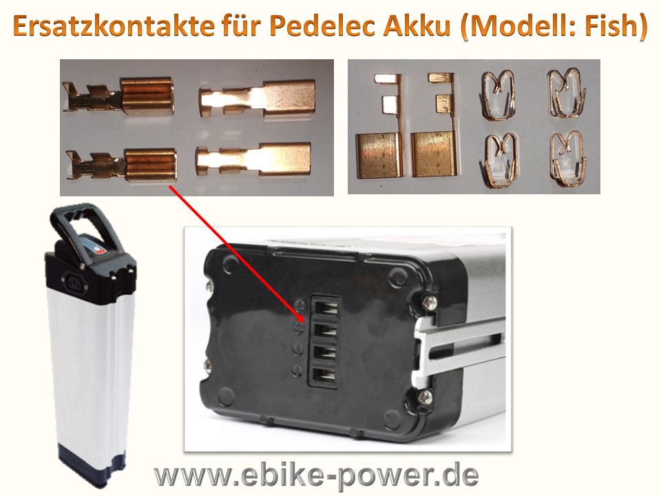 Ersatzkontakte für E-Bike Akku / Kontakte für Pedelec Akku