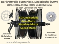 Bild 5 von HighPower Komplett E-Bike Umbausatz AYW Super-Speedmotor 250W-2800W für Steckkassette,LCD8H+Akku+LG  / (Option 1:) mit 48V/17,5Ah 840Wh Akku + 3A Ladegerät / (Option 2:) Masterkabel ca. 90cm (Herrenrad) / (Option 3:) mit Kontaktbremsgriffe (+10€) / (Option 4:) inkl. Daumengas (+10€)