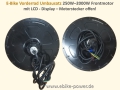 Bild 3 von E-Bike Umbausatz Frontmotor AYW 7x9 Bergmotor 250W - 2000W einstellbar (für Scheibenbremse)  / (Option 1:) 40A Sinus-Controller m. Lichtausgang (48-60V)  +49,90€ / (Option 2:) LCD8H Farbdisplay Display  48V-60V (groß + 49,90€) / (Option 3:) mit Kontaktbremsgriffe (+10€) / () OHNE Gasgriff